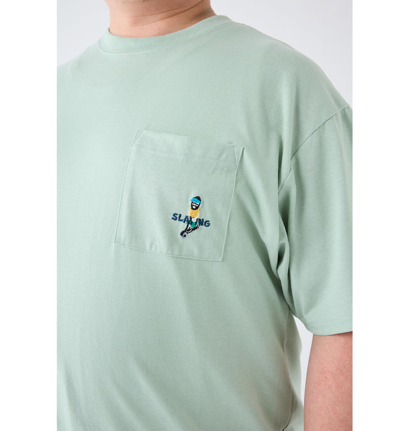 大きいサイズ メンズ BEAUMERE (ボウメール) T/C天竺ポケット付刺繍半袖Tシャツ
                        