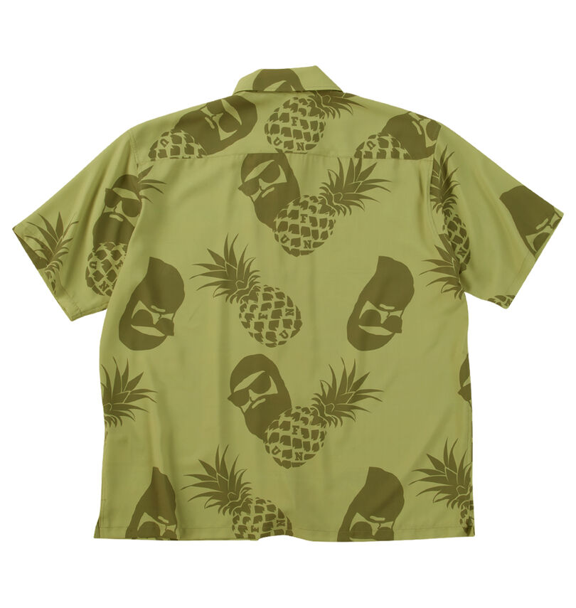 大きいサイズ メンズ FUN for modemdesign (ファン フォー モデムデザイン) PINEAPPLE OJI柄半袖アロハシャツ
バックスタイル