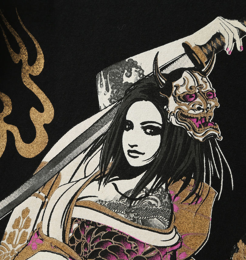 大きいサイズ メンズ 絡繰魂抜刀娘 (カラクリタマシイバットウムスメ) 凛&穂乃花長袖Tシャツ
プリント