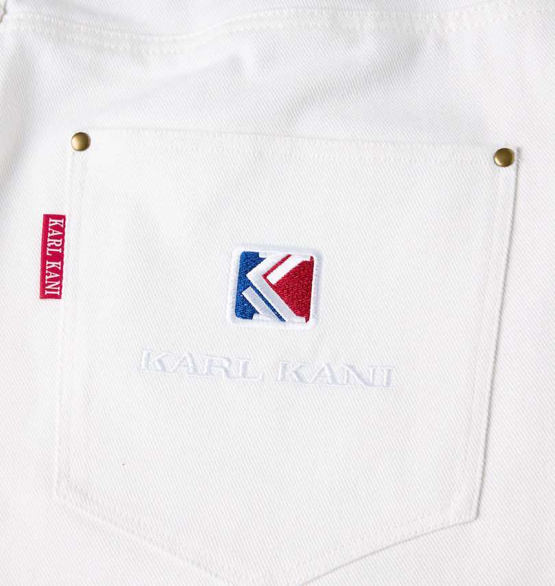 大きいサイズ メンズ KARL KANI (カール カナイ) デニムロングパンツ バックポケット