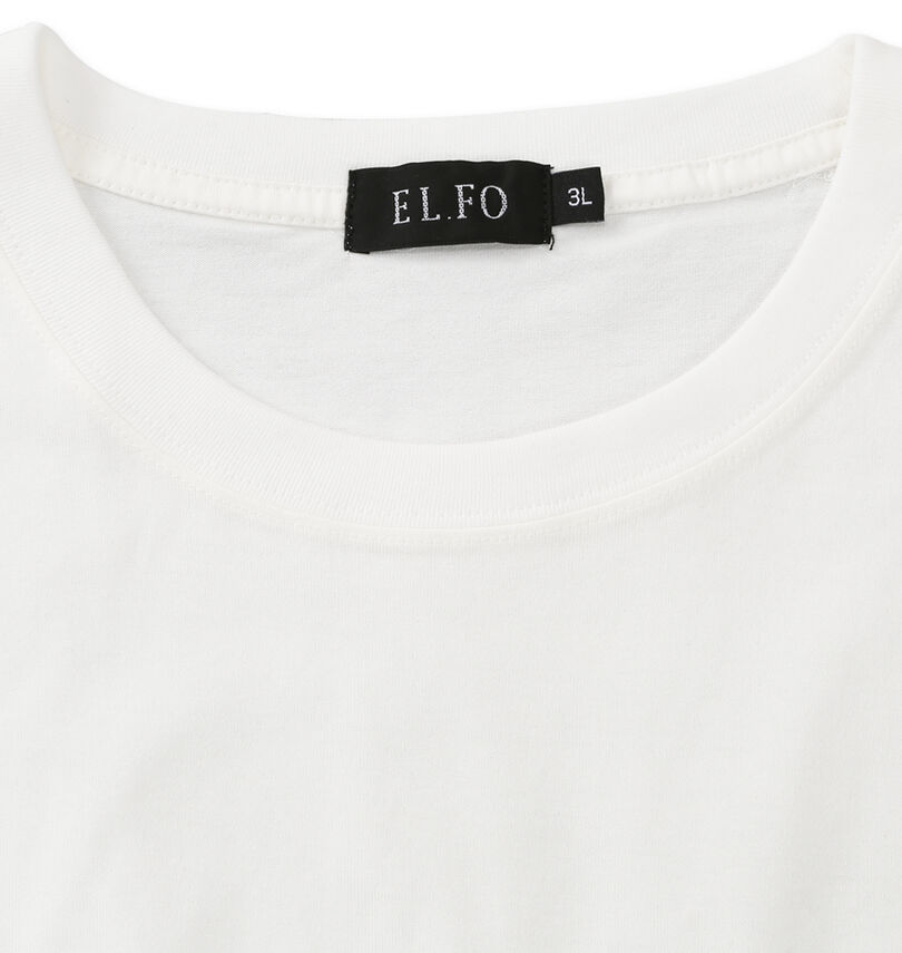大きいサイズ メンズ EL.FO (エルフォ) 無地ポケット付タフ衿クルーネック半袖Tシャツ