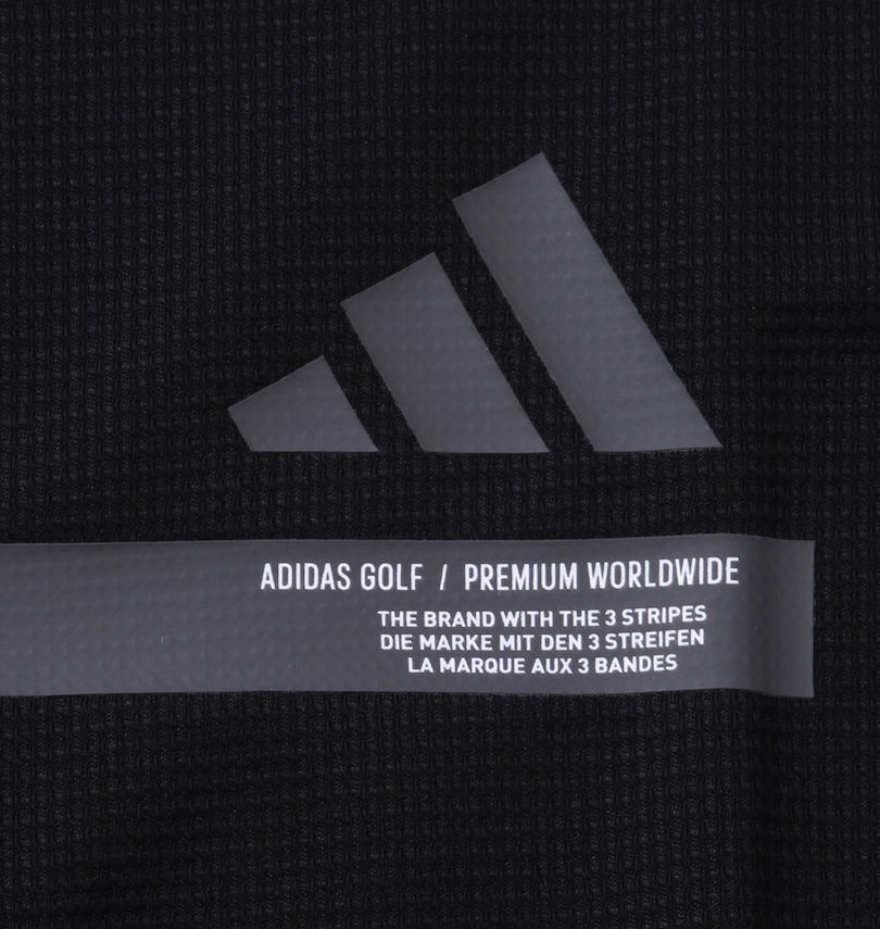 大きいサイズ メンズ adidas golf (アディダスゴルフ) ビッグアディダスロゴ半袖モックネックシャツ プリント