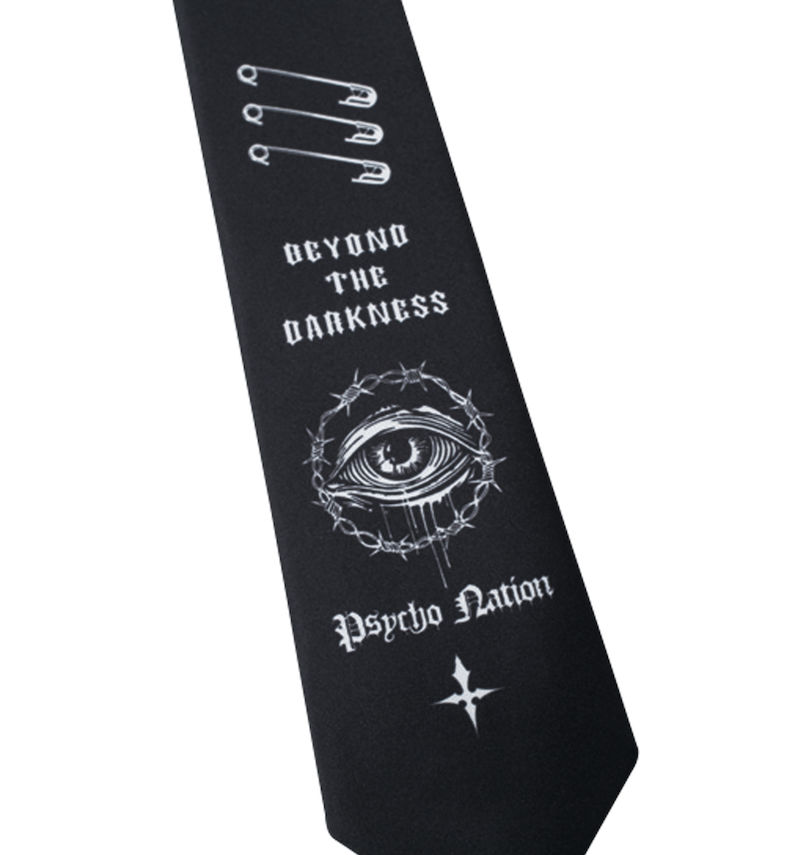 大きいサイズ メンズ PSYCHO NATION (サイコネーション) ネクタイ・チェーン付長袖シャツ