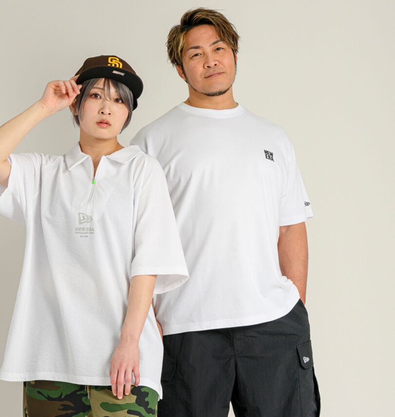 大きいサイズ メンズ NEW ERA (ニューエラ) スクエアロゴ半袖Tシャツ
                        