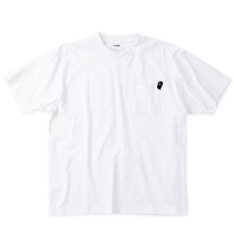 大きいサイズ メンズ FUN for modemdesign (ファン フォー モデムデザイン) オジサンワンポイント刺繍胸ポケット付半袖Tシャツ 