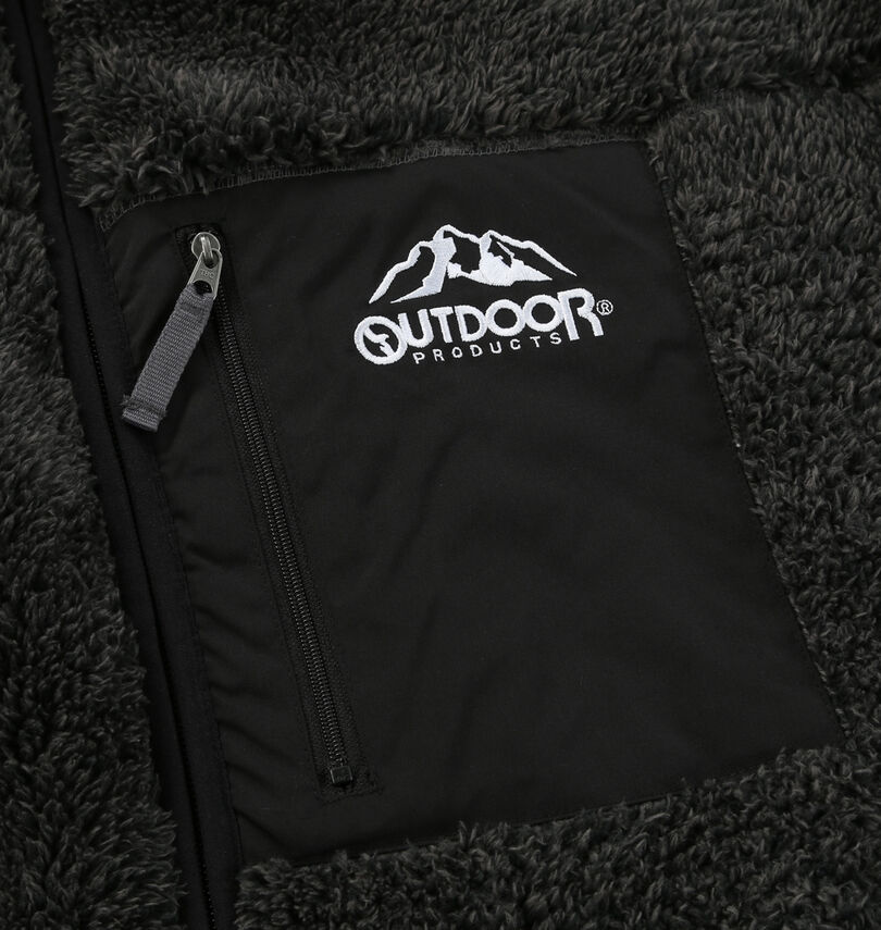 大きいサイズ メンズ OUTDOOR PRODUCTS (アウトドア プロダクツ) 裏メッシュボアフリースジャケット
胸ポケット・刺繍