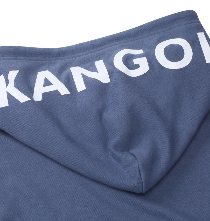 大きいサイズ メンズ KANGOL (カンゴール) 裏毛バイカラープルパーカー フードプリント