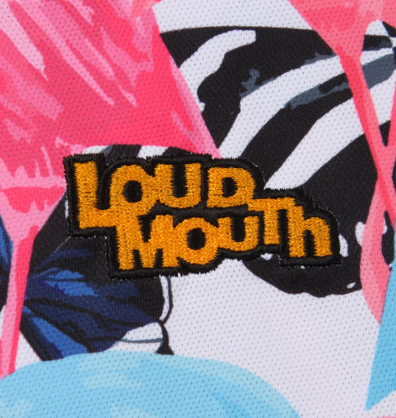 大きいサイズ メンズ LOUDMOUTH (ラウドマウス) プレミアムカノコ総柄半袖シャツ 刺繍