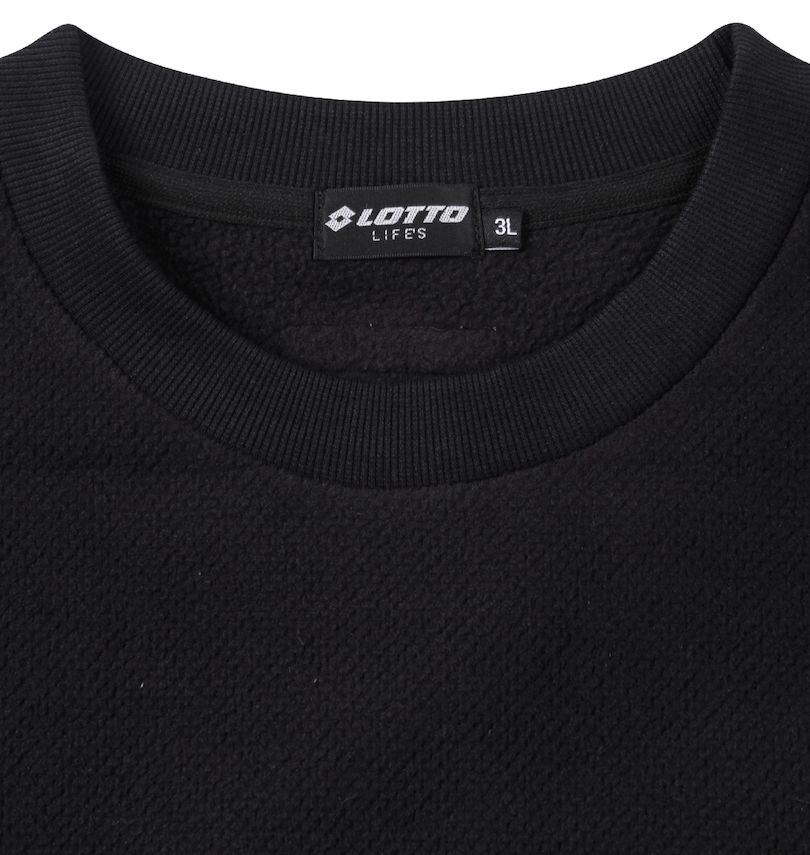 大きいサイズ メンズ LOTTO (ロット) メッシュ起毛裏フリースクルートレーナー
                        