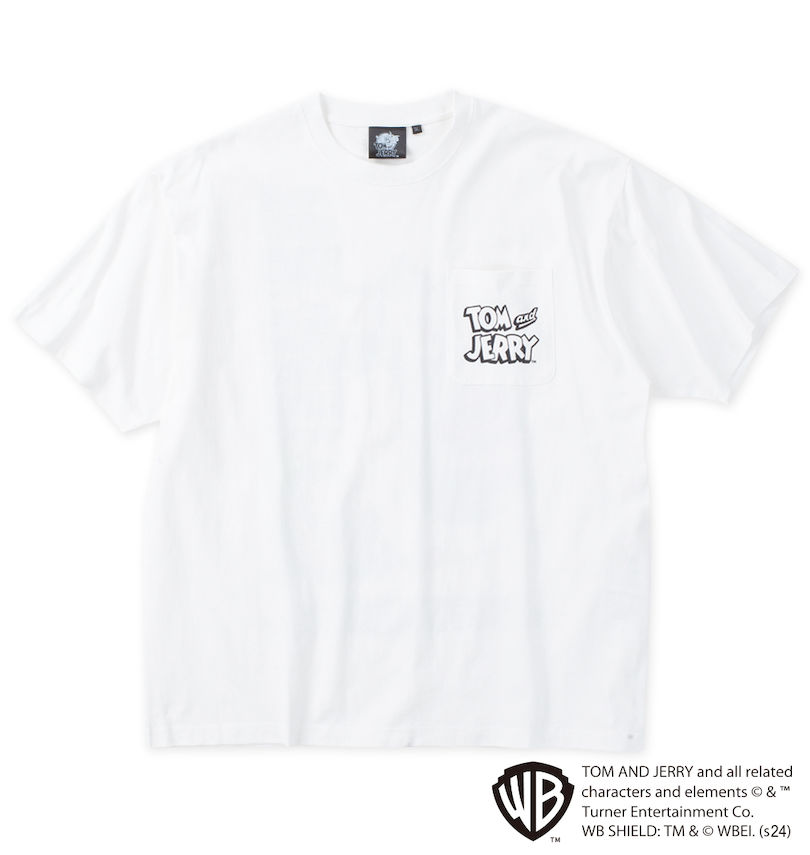 大きいサイズ メンズ TOM and JERRY (トムアンドジェリー) 天竺プリントポケット付半袖Tシャツ
                        