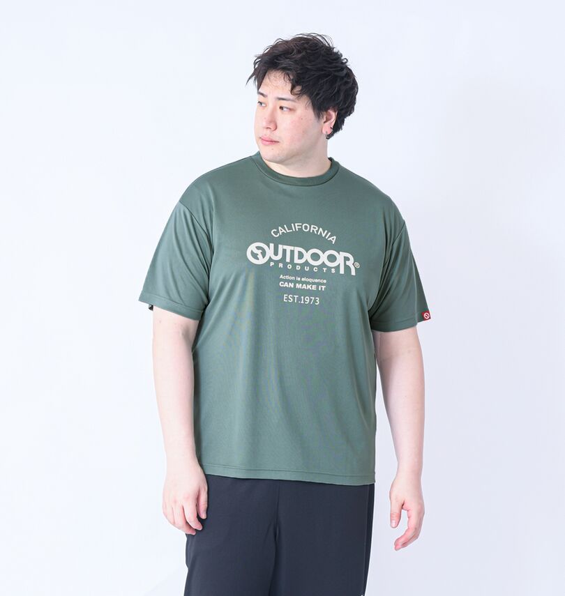 大きいサイズ メンズ OUTDOOR PRODUCTS (アウトドア プロダクツ) DRYメッシュ半袖Tシャツ
                        身長：182cm/バスト：123cm/着用サイズ：3L