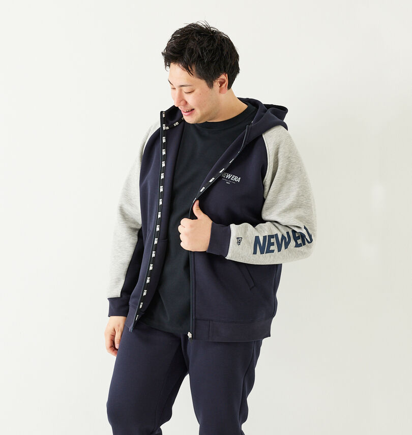 大きいサイズ メンズ NEW ERA (ニューエラ) テックスウェットフルジップパーカー