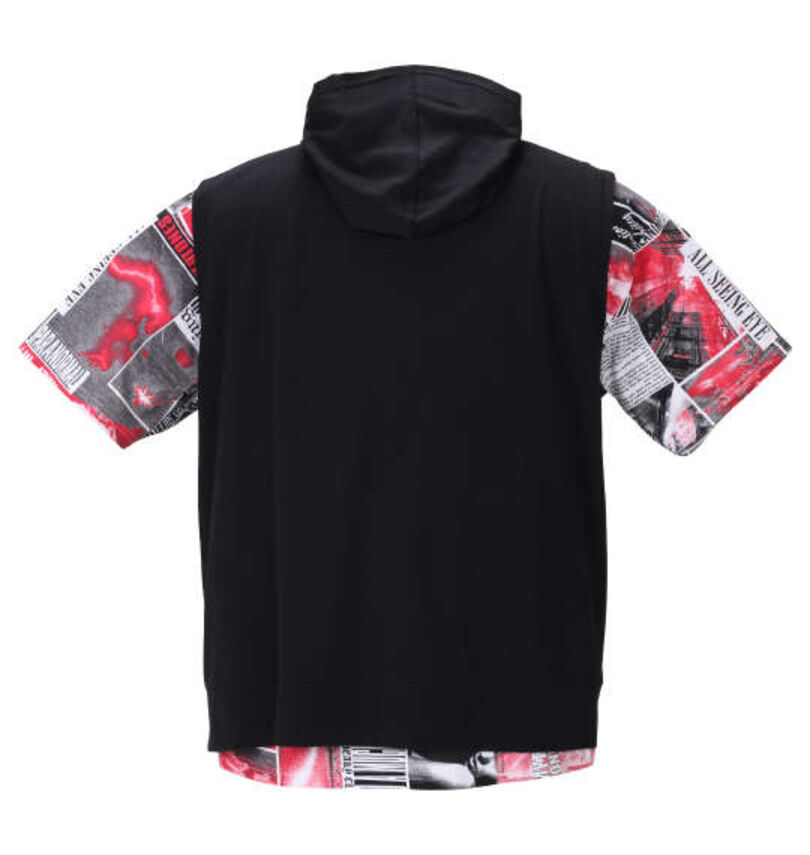 大きいサイズ メンズ BEAUMERE (ボウメール) パーカー+半袖Tシャツ
                        バックスタイル