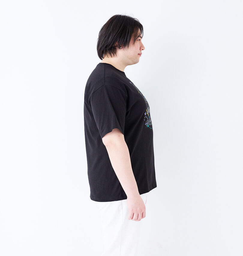 大きいサイズ メンズ b-one-soul (ビーワンソウル) DUCK DUDEリフレクターフェイス半袖Tシャツ