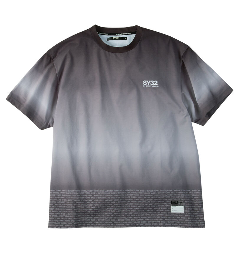 大きいサイズ メンズ SY32 by SWEET YEARS (エスワイサーティトゥバイスィートイヤーズ) グラデーションロゴ半袖Tシャツ
                        
