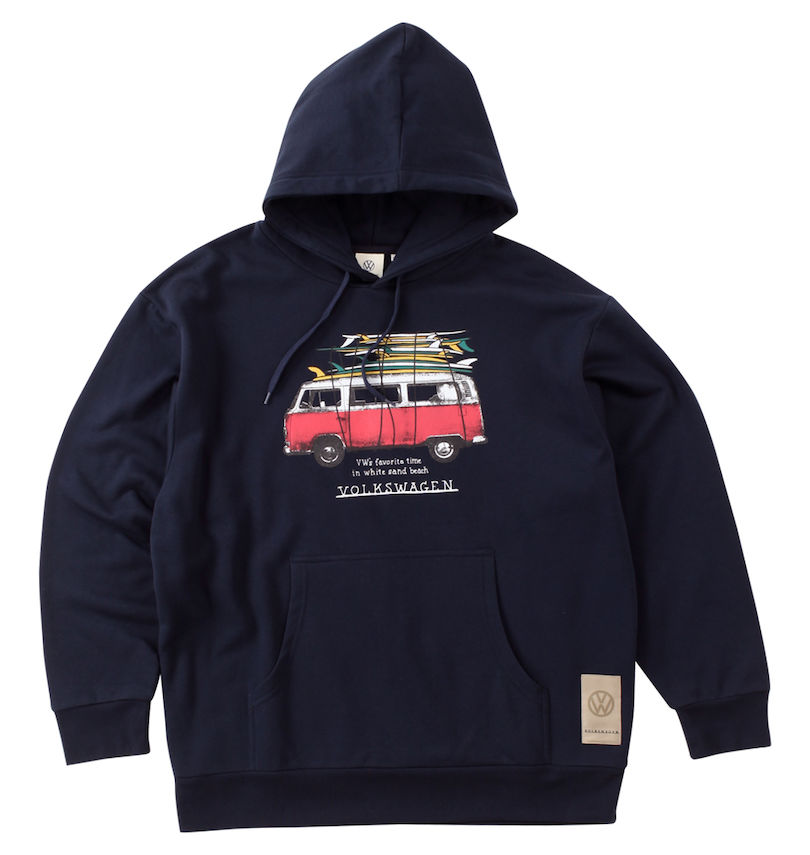 大きいサイズ メンズ VOLKSWAGEN (フォルクスワーゲン) 裏起毛プルパーカー
                        