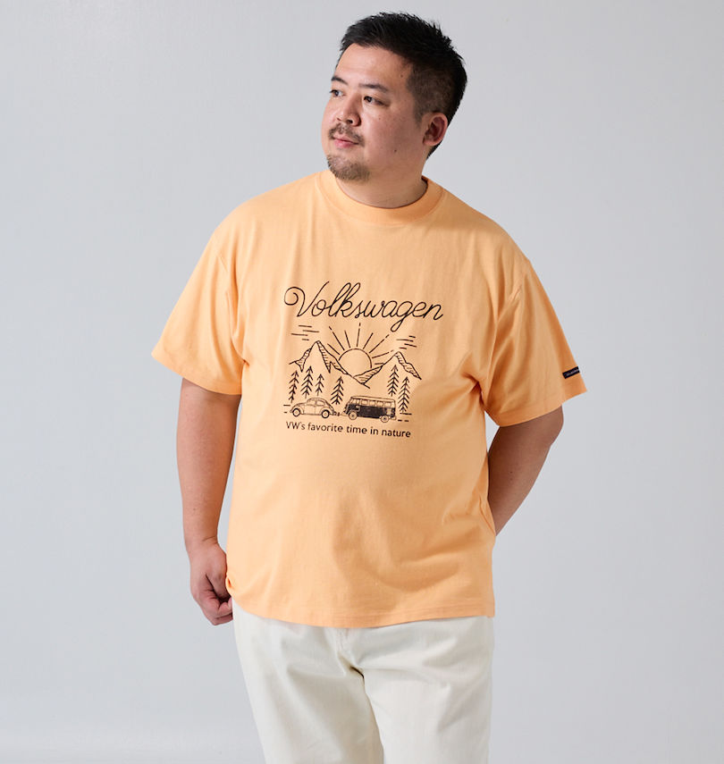 大きいサイズ メンズ VOLKSWAGEN (フォルクスワーゲン) 天竺半袖Tシャツ
身長:176.5cm/バスト:118cm/着用サイズ:3L