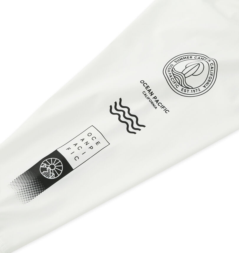 大きいサイズ メンズ OCEAN PACIFIC (オーシャンパシフィック) 接触冷感ストレッチUV長袖フルジップパーカー
                        袖プリント