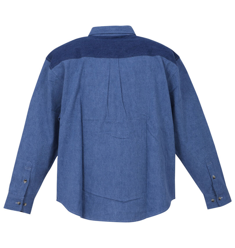 大きいサイズ メンズ H by FIGER (エイチバイフィガー) 長袖デニムシャツ
バックスタイル