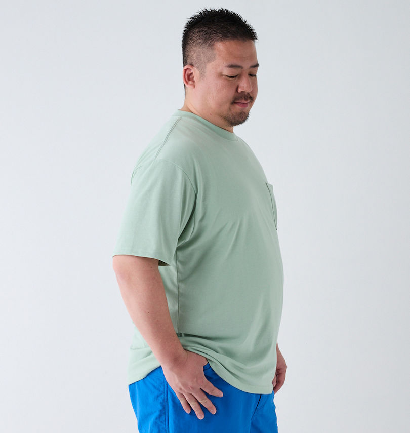 大きいサイズ メンズ BEAUMERE (ボウメール) T/C天竺ポケット付刺繍半袖Tシャツ
                        