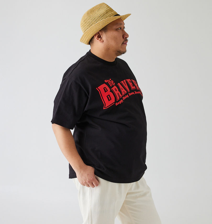 大きいサイズ メンズ SHELTY (シェルティ) 天竺ハンバーガーショッププリント半袖Tシャツ 