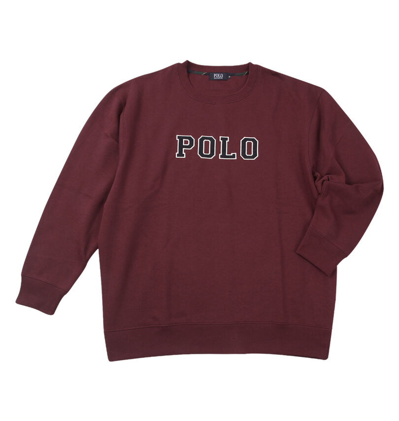 大きいサイズ メンズ POLO BCS (ポロビーシーエス) 裏起毛ロゴクルートレーナー