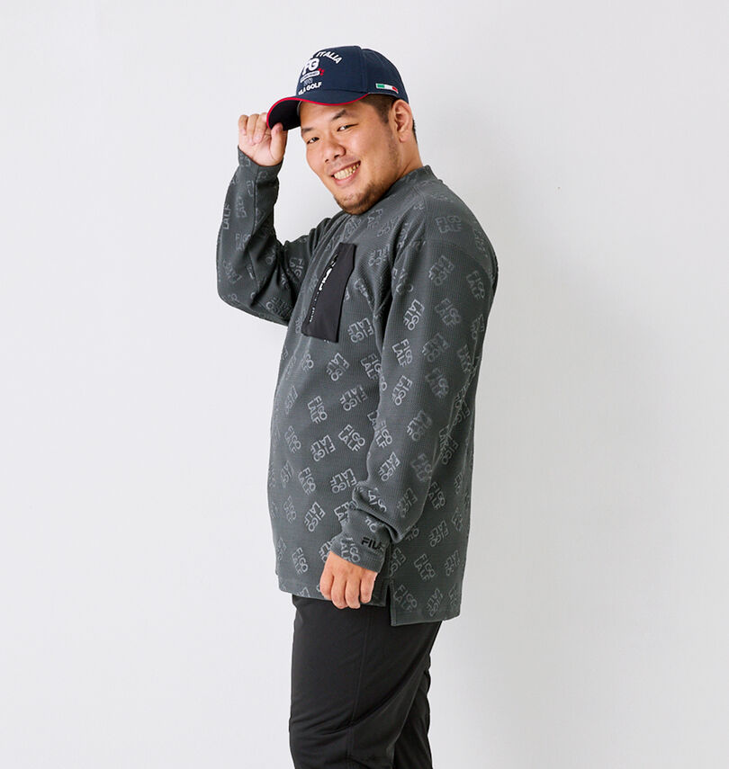 大きいサイズ メンズ FILA GOLF (フィラゴルフ) モックネック長袖シャツ
                        