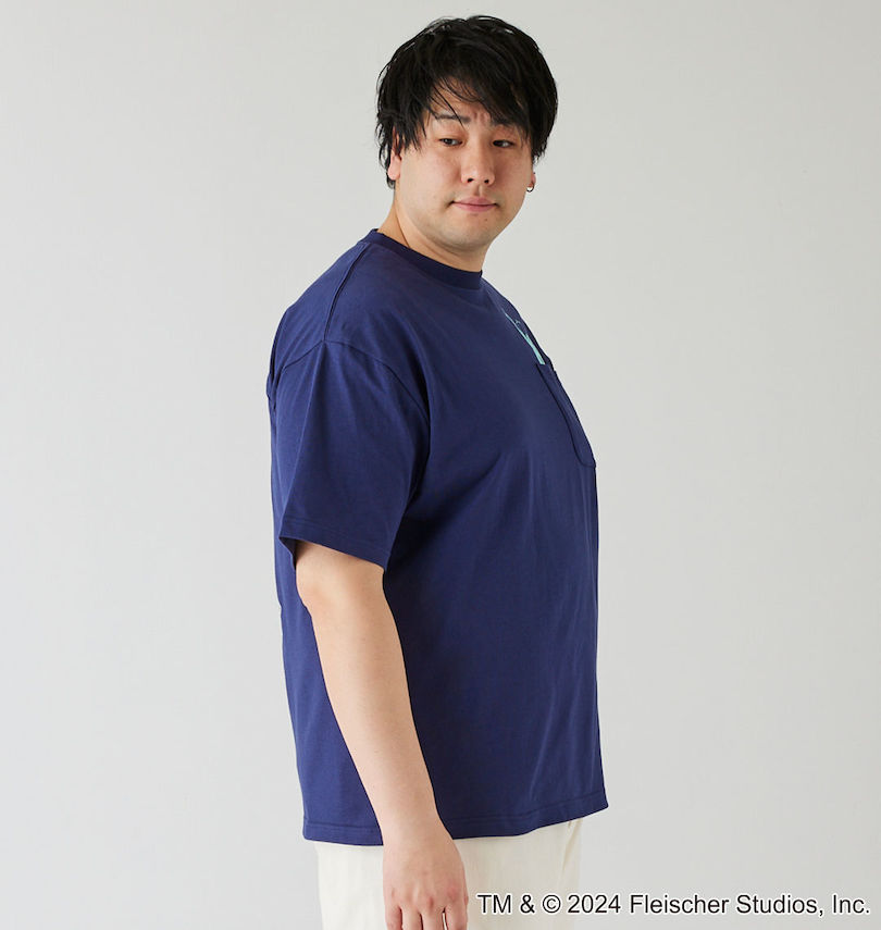 大きいサイズ メンズ BETTY BOOP (ベティ ブープ) 天竺プリントポケット付半袖Tシャツ 