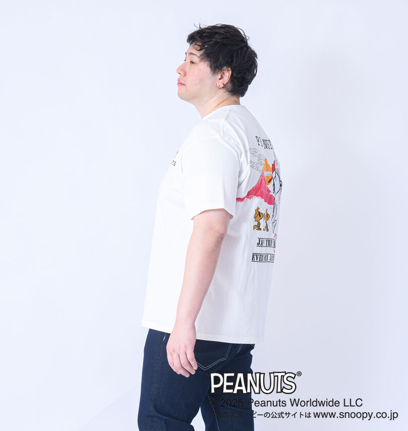 大きいサイズ メンズ 絡繰魂×PEANUTS (カラクリタマシイ×ピーナッツ) スヌーピーコラボ半袖Tシャツ
                        