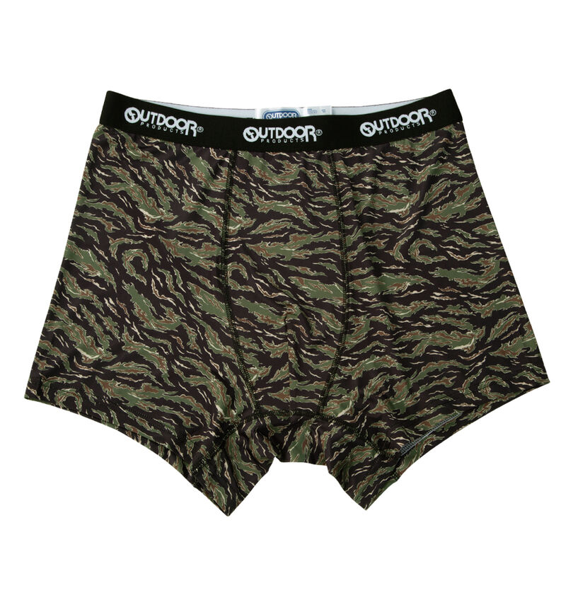 大きいサイズ メンズ OUTDOOR PRODUCTS (アウトドア プロダクツ) ポリエステルベア天タイガーカモ柄ボクサーパンツ
                        