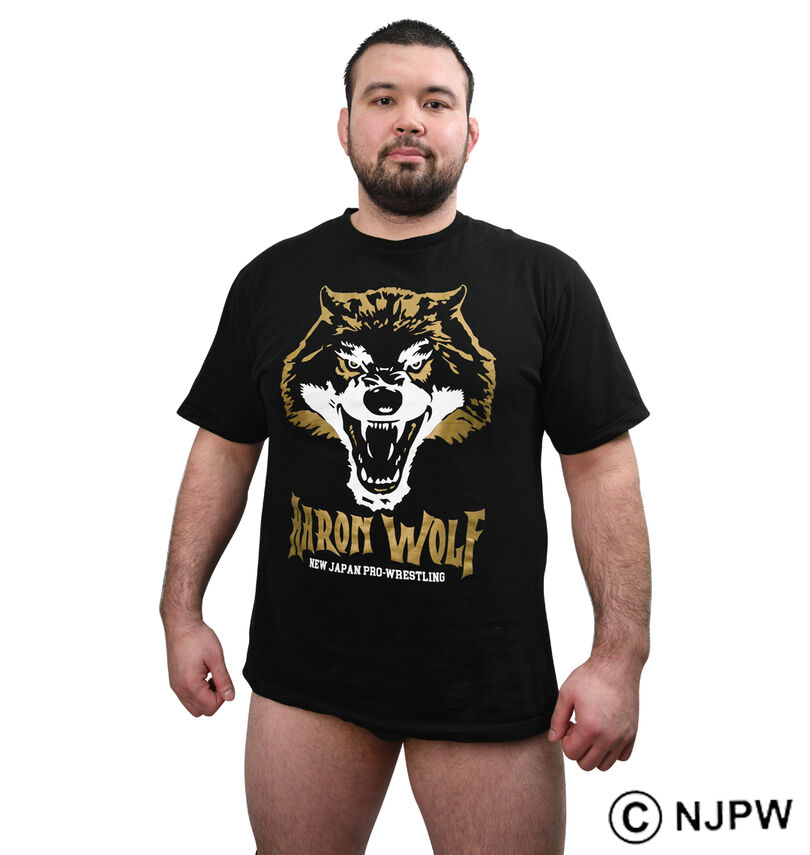 大きいサイズ メンズ 新日本プロレス (シンニホンプロレス) ウルフアロン半袖Tシャツ