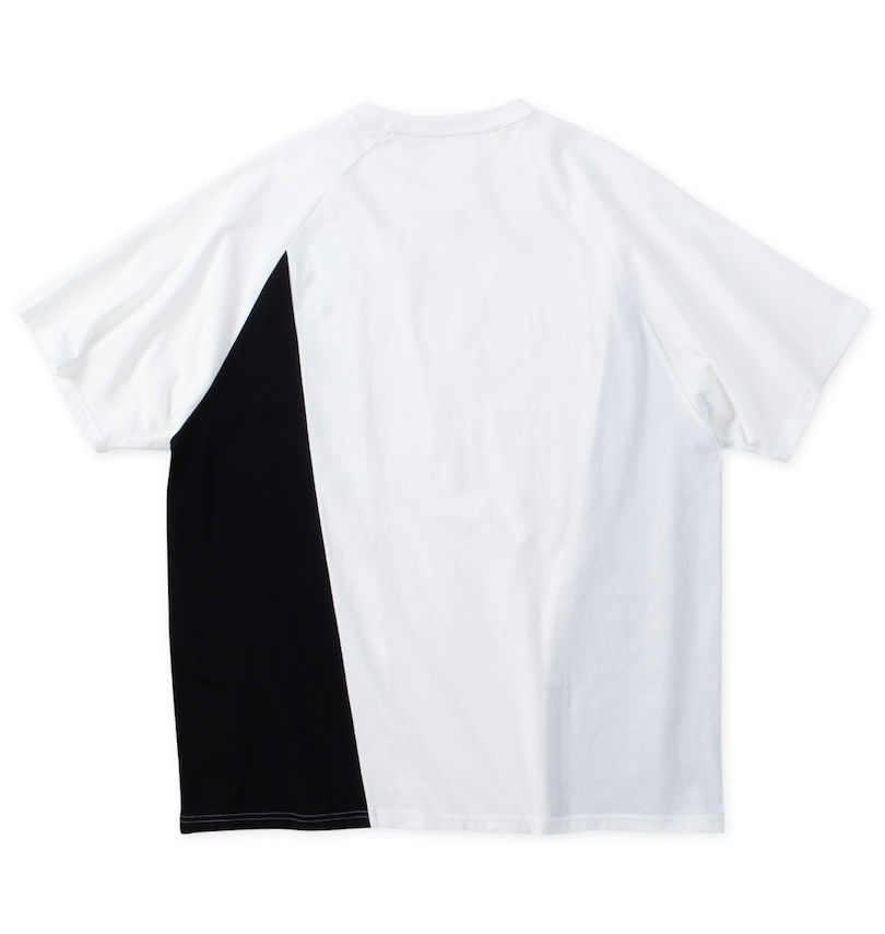 大きいサイズ メンズ Re:luxi (リラクシー) 切替半袖Tシャツ バックスタイル