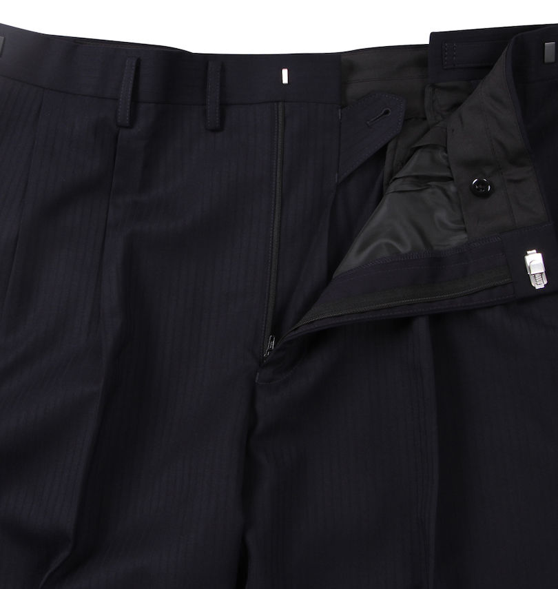 大きいサイズ メンズ MANCHES (マンチェス) 【大きいサイズのレンタルスーツ】ツータックアジャスター付パンツ(股下68㎝)
                        前開きファスナー