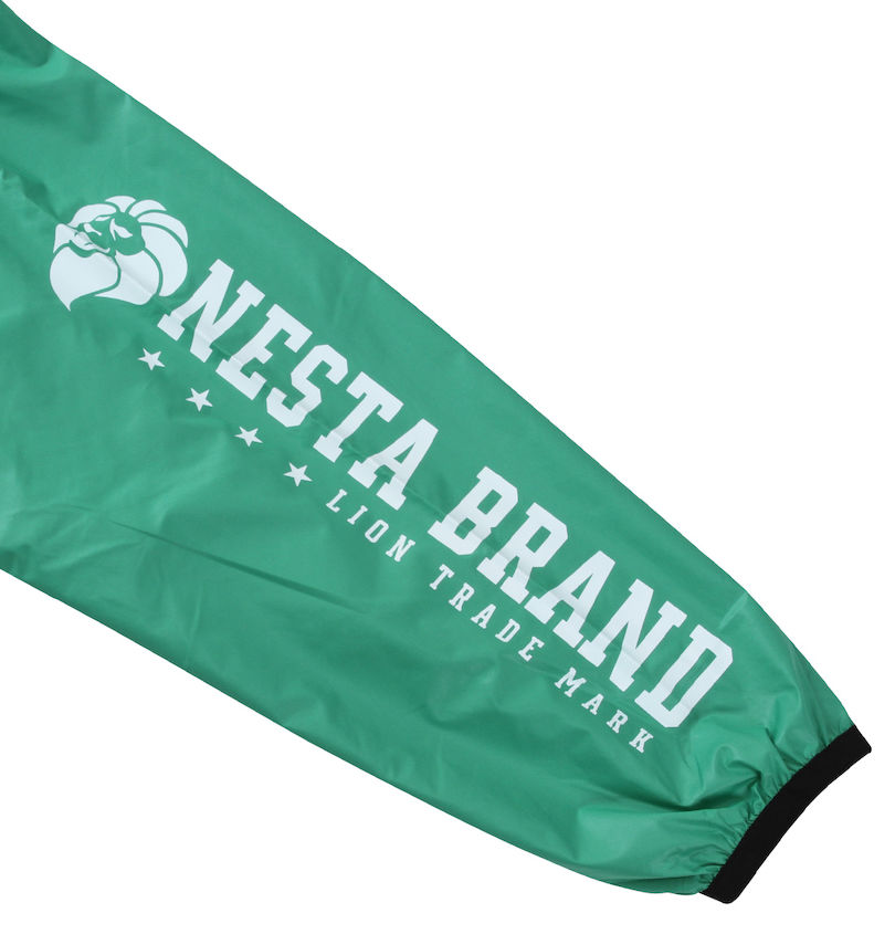 大きいサイズ メンズ NESTA BRAND (ネスタブランド) マイクロタフタ裏地付ジャケット
                        袖プリント