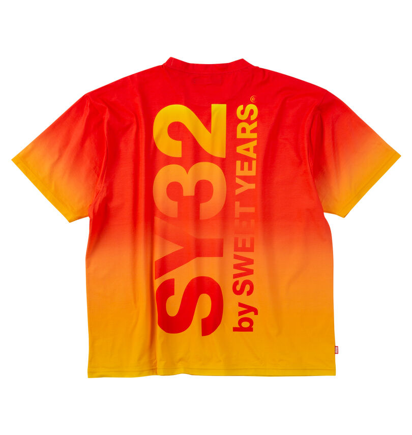 大きいサイズ メンズ SY32 by SWEET YEARS (エスワイサーティトゥバイスィートイヤーズ) グラデーションビッグロゴ半袖Tシャツ
バックスタイル