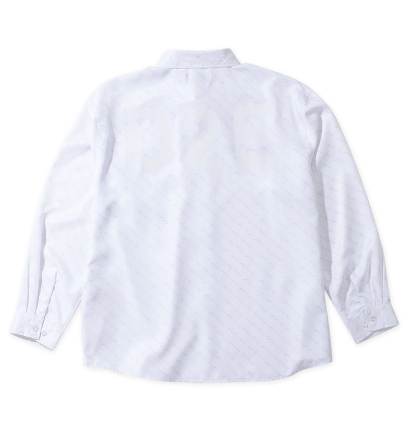 大きいサイズ メンズ in the attic (インジアティック) 総柄バイアスプリント長袖シャツ
                        バックスタイル