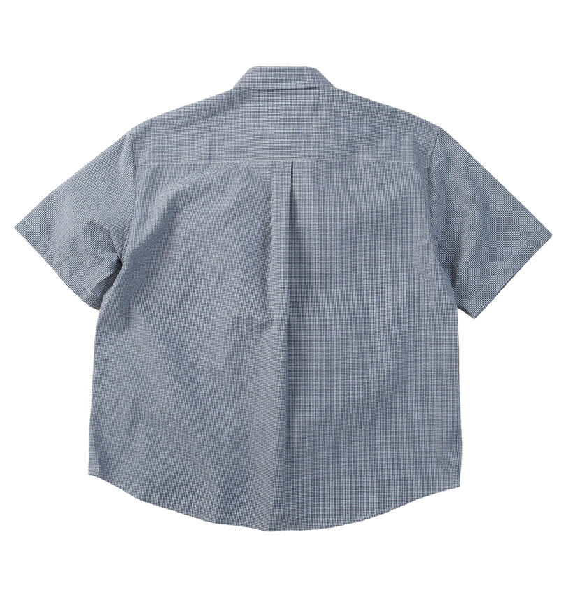 大きいサイズ メンズ Mc.S.P (エムシーエスピー) 吸汗速乾TCシアサッカーギンガムチェックB.D半袖シャツ
                        バックスタイル