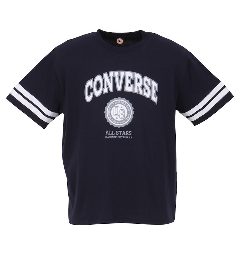 大きいサイズ メンズ CONVERSE (コンバース) 袖ライン半袖Tシャツ 