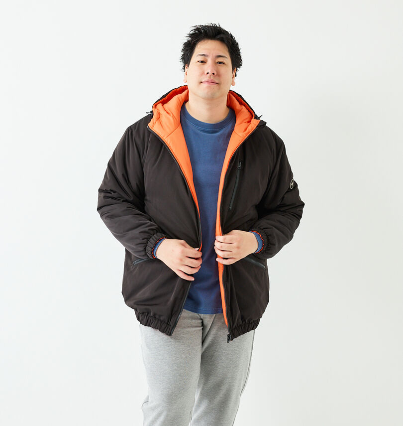 大きいサイズ メンズ RUSTY (ラスティ) 中綿リバーシブルジャケット
                        身長：182cm/バスト：123cm/着用サイズ：3L