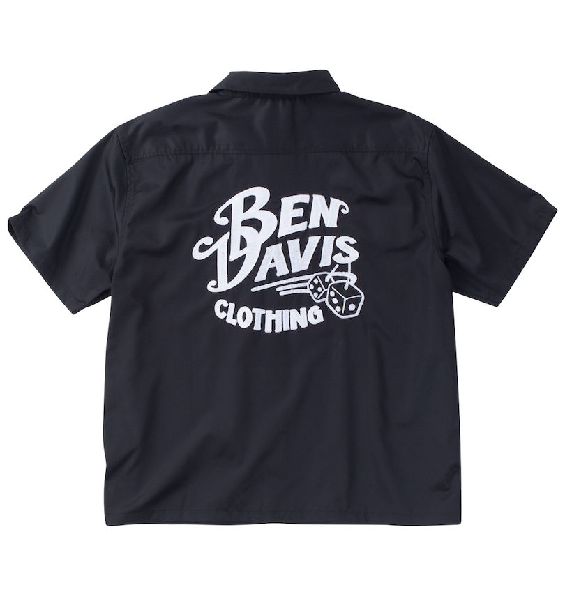 大きいサイズ メンズ BEN DAVIS (ベン デイビス) エンブロイダリーワーク半袖シャツ バックスタイル
