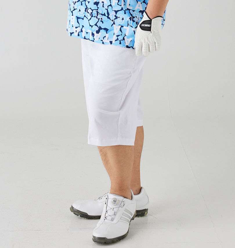 大きいサイズ メンズ FILA GOLF (フィラゴルフ) エンボスストレッチツイルハーフパンツ