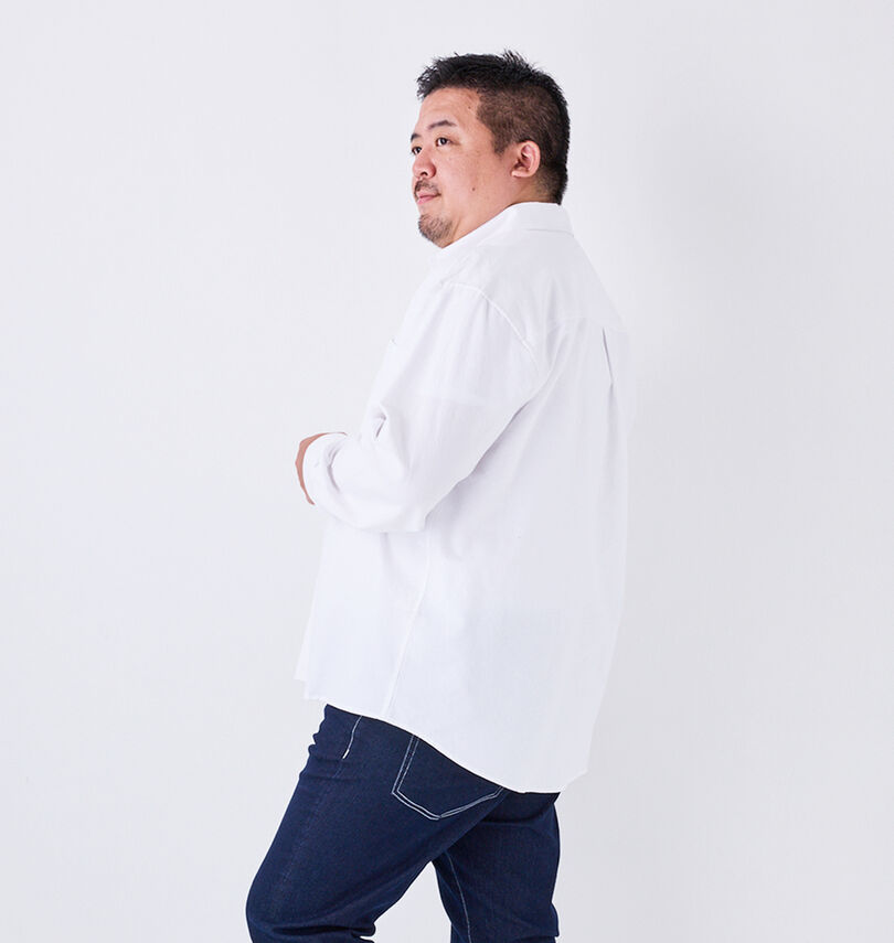 大きいサイズ メンズ Mc.S.P (エムシーエスピー) オーガニック100オックス長袖B.Dシャツ
                        