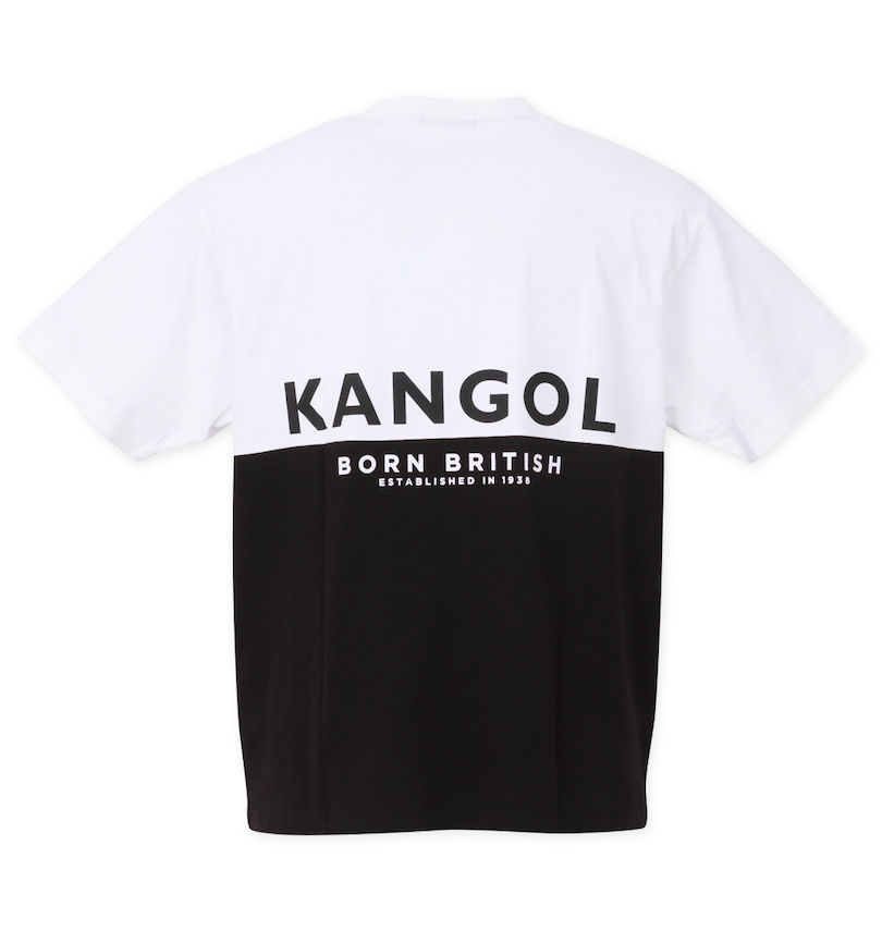 大きいサイズ メンズ KANGOL (カンゴール) バイカラー半袖Tシャツ バックスタイル