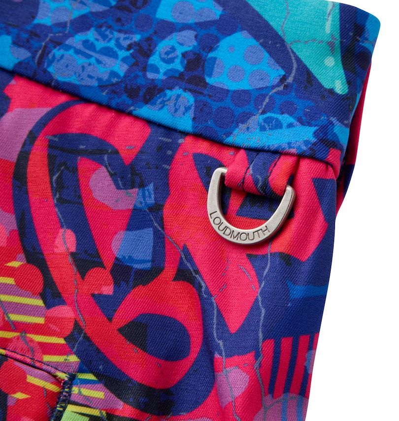 大きいサイズ メンズ LOUDMOUTH (ラウドマウス) ストレッチツイル柄ロングパンツ
                        Dカン