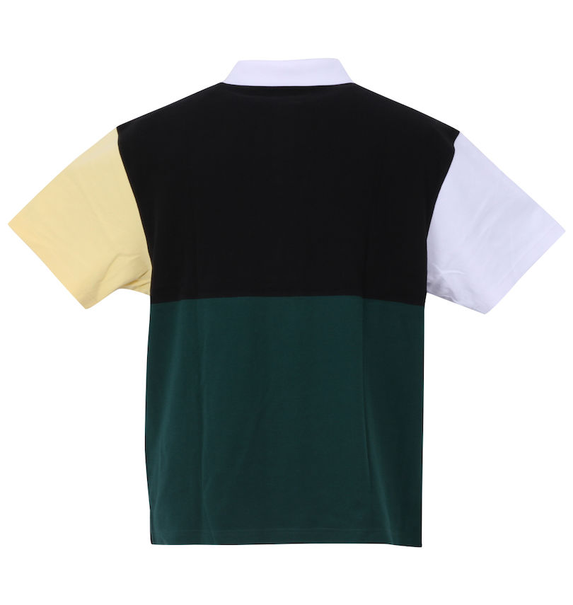 大きいサイズ メンズ NEW ERA®GOLF (ニューエラ®ゴルフ) カラーブロック半袖ポロシャツ バックスタイル