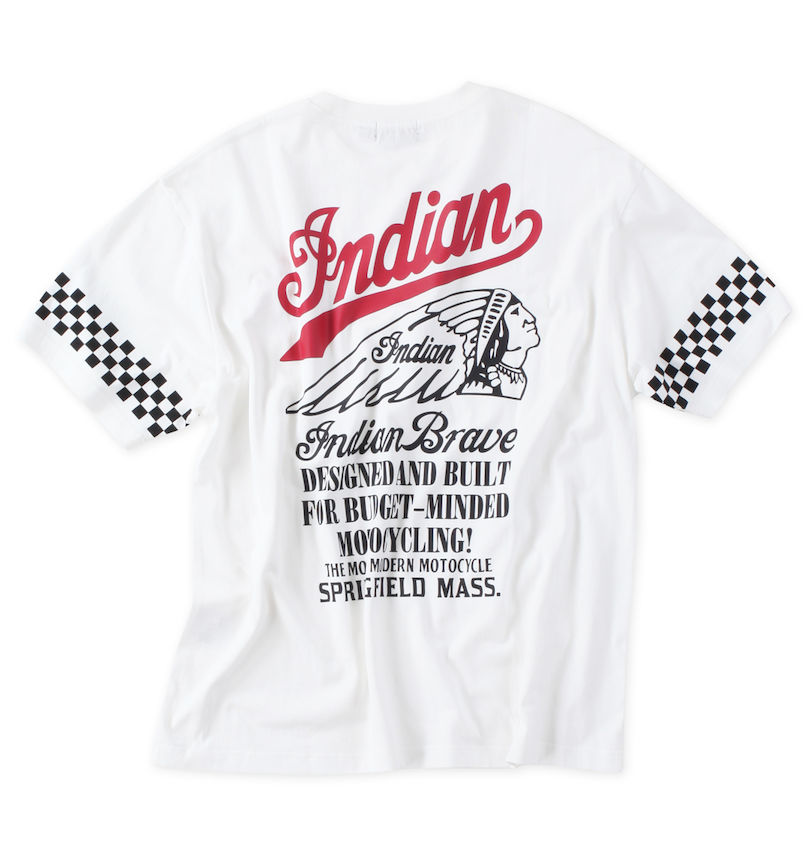 大きいサイズ メンズ INDIAN MOTOCYCLE (インディアンモトサイクル) 半袖Tシャツ
                        バックスタイル