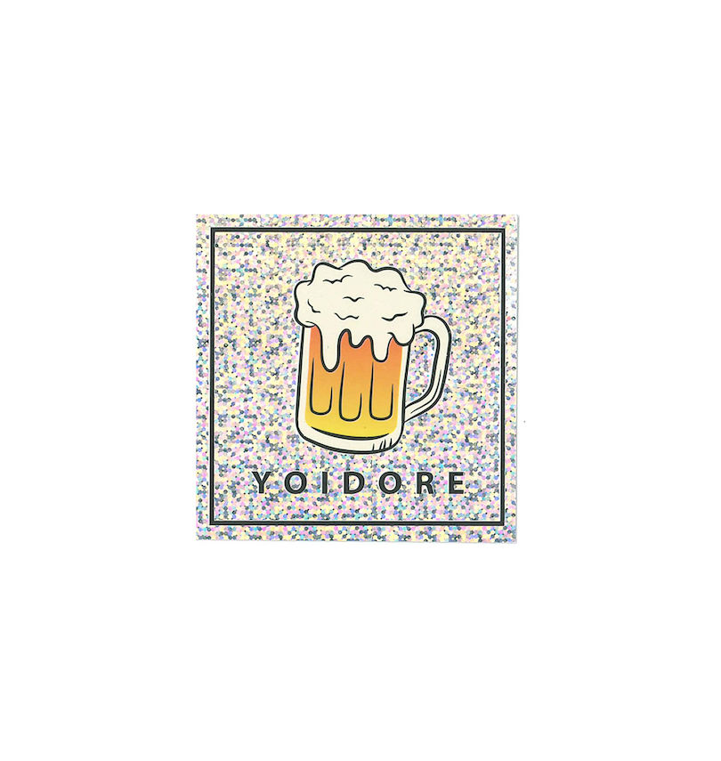 大きいサイズ メンズ YOIDORE (ヨイドレ) Beer Incoming Call半袖Tシャツ ステッカーシール付