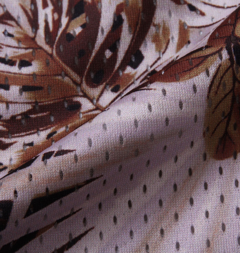 大きいサイズ メンズ COLLINS (コリンズ) メッシュボタニカル柄半袖フルジップパーカー+半袖Tシャツ
                        パーカー生地拡大