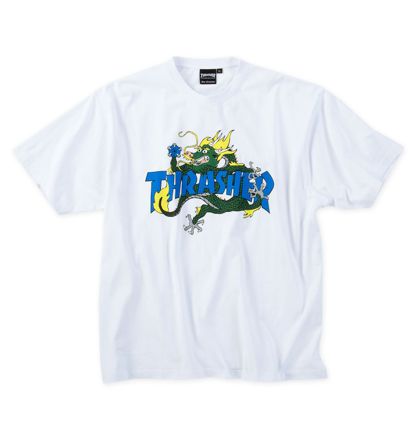 大きいサイズ メンズ THRASHER (スラッシャー) Dragon半袖Tシャツ
                        