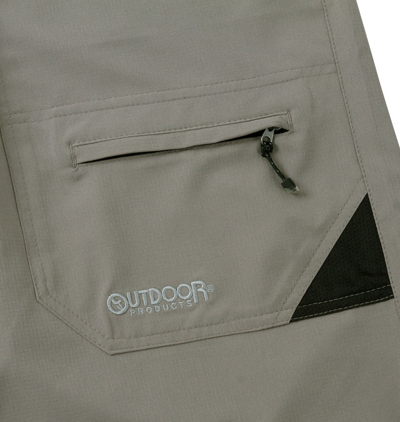 大きいサイズ メンズ OUTDOOR PRODUCTS (アウトドア プロダクツ) ポリリップストレッチクライミングハーフパンツ ファスナー付きポケット・刺繍
